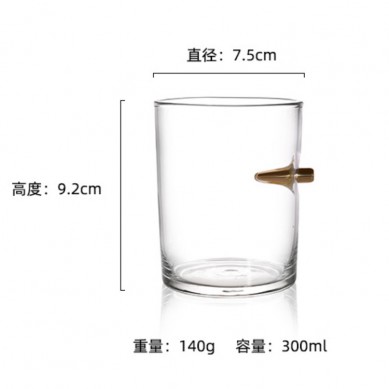 Best selling label glass decanter of gun oversales for drinking
