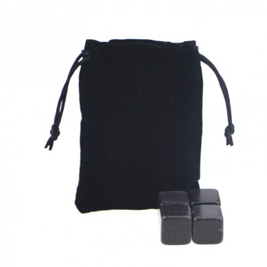 Hot selling High quality Chilling Stones set with Black Velvet bag