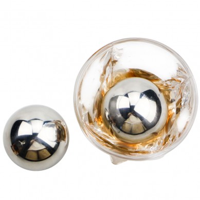 Custom package Whiskey Stones Stainless Steel Ice Cube Metal Reusable Balls by OEM gife box