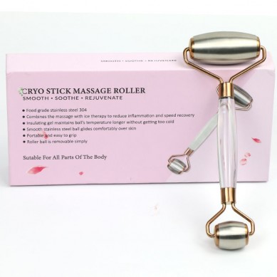 Hot Sell Stainless Steel Metal Massage Roller Facial Skincare Ice Roller Therapy Recovery Tool Ice Globes
