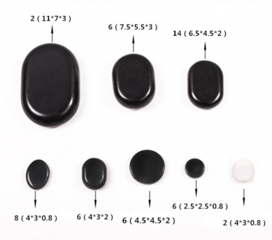 hot products for united states 2019 Deluxe 50 Pcs Massage Stone Set Hot Massage Stone spa massage hot stone