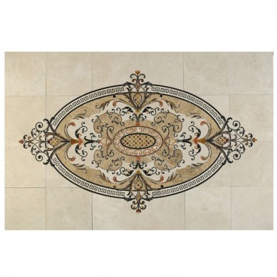 Customized Design Marble Waterjet Medallion For Flooring