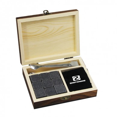 Diamond Whiskey Stones with Custom Engraved Wooden Gift Box Wholesale Natural 100% Soap Stone Whisky Stone Customized Stone