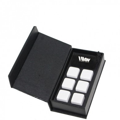 Factory Supply Best Seller Premium 6 pcs of Pearl White Whiskey Stone Glass Set New Design Whiskey Rocks Wholesale with Great Price Amazon Top Selling