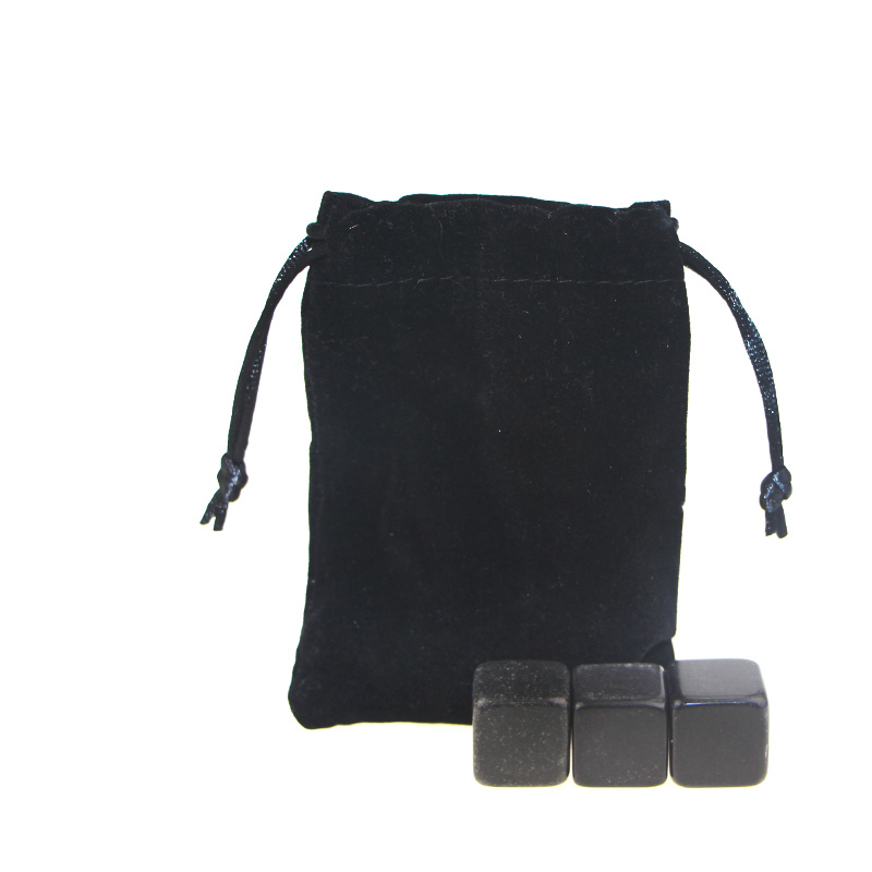 Manufactur standard Ice Cubes Metal - Hot selling High quality Chilling Stones set with Black Velvet bag – Shunstone