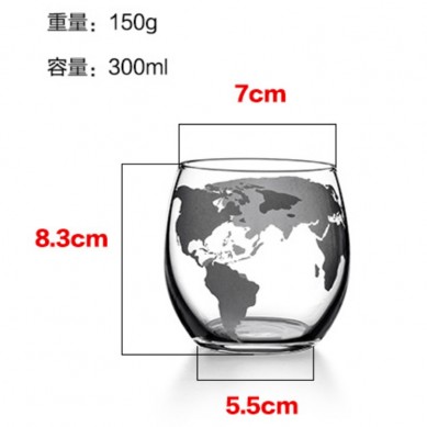 Best selling 1000 ml whisky bottle gift set globe decanter with 4 bottles Glass decanter suit