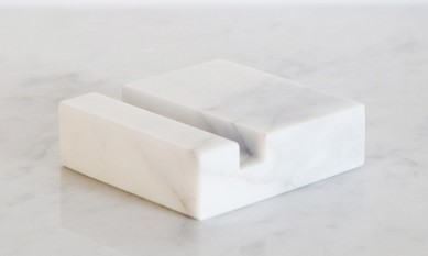 Business Card Holder White Carrara Marble