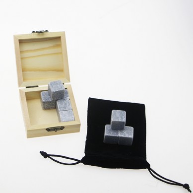 High Quality Grey Gift Set 9 Pcs Reusable Whiskey Stone,Ice Whisky Rock Stone,Ice Cube Whiskey Stone Gift Set Stone gift