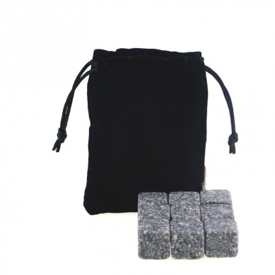 New Arrivals 2019 Natural Chilling Stones set with Black Velvet bag