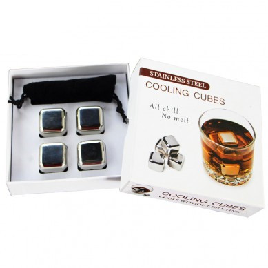 whisky stone supplier Stainless Steel Whisky Stones Ice Cubes Reusable Chilling Rocks for Scotch Whisky