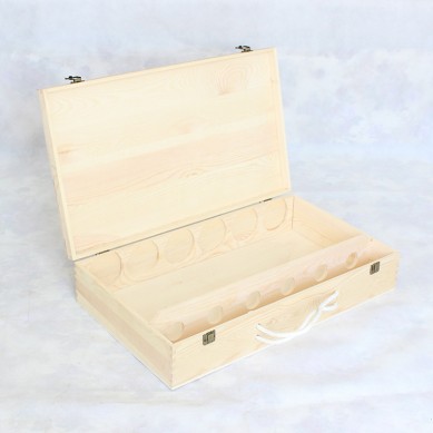 SHUNSTONE Customized Logo Design Wooden Pine wood Wine Box For Wedding Business Gift