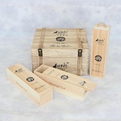 SHUNSTONE Custom logo wooden wine box pack wood boxes for wine