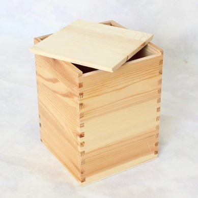 SHUNSTONE Wood square sliding lid storage packaging box