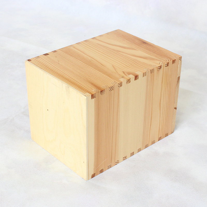 Factory wholesale Gold Rim Wine Glass - SHUNSTONE Wood square sliding lid storage packaging box  – Shunstone