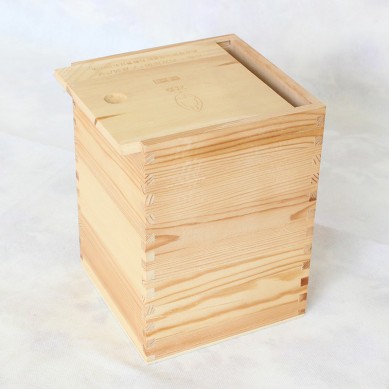 SHUNSTONE Wood square sliding lid storage packaging box