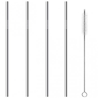 amazon top seller stainless steel straw wholesale with Eco Friendly and Stocked slivery cooler