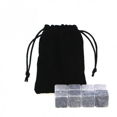 personalized high quality and low cost Chilling Stones set with Black Velvet bag