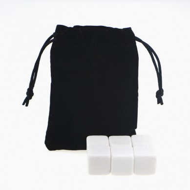 Personalized gifts high quality and low cost whiskey Stones set with Black Velvet bag