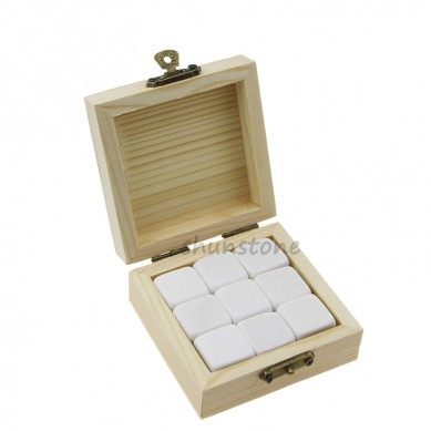 9 stk af Pearl White Whisky Stones for Bar tilbehør fabrikken direkte pris