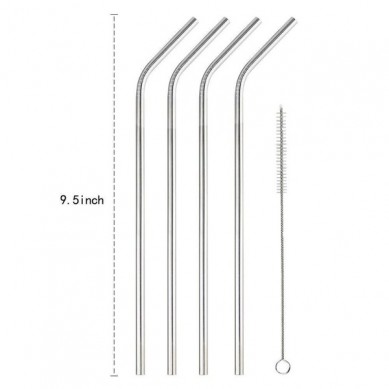 2019 trending amazon shopping stainless steel drinking straws  with Cleaning Brush