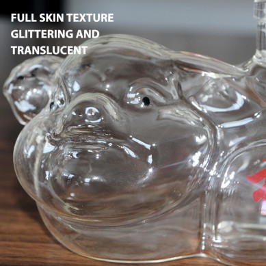high quality handmade pig shape wine glass decanter with cork