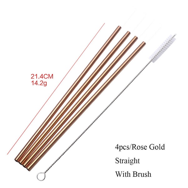 Good Quality Whiskey Rocks Reusable - Golden Color Metal Straw Supplier in China  – Shunstone