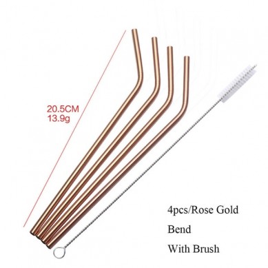 Golden Color Metal Straw Supplier in China