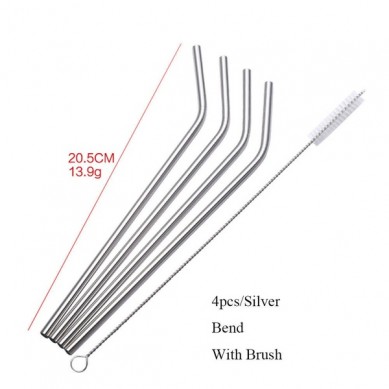 2019 trending amazon shopping stainless steel drinking straws  with Cleaning Brush