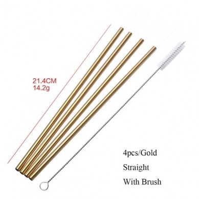 Golden Color Metal Straw Supplier in China