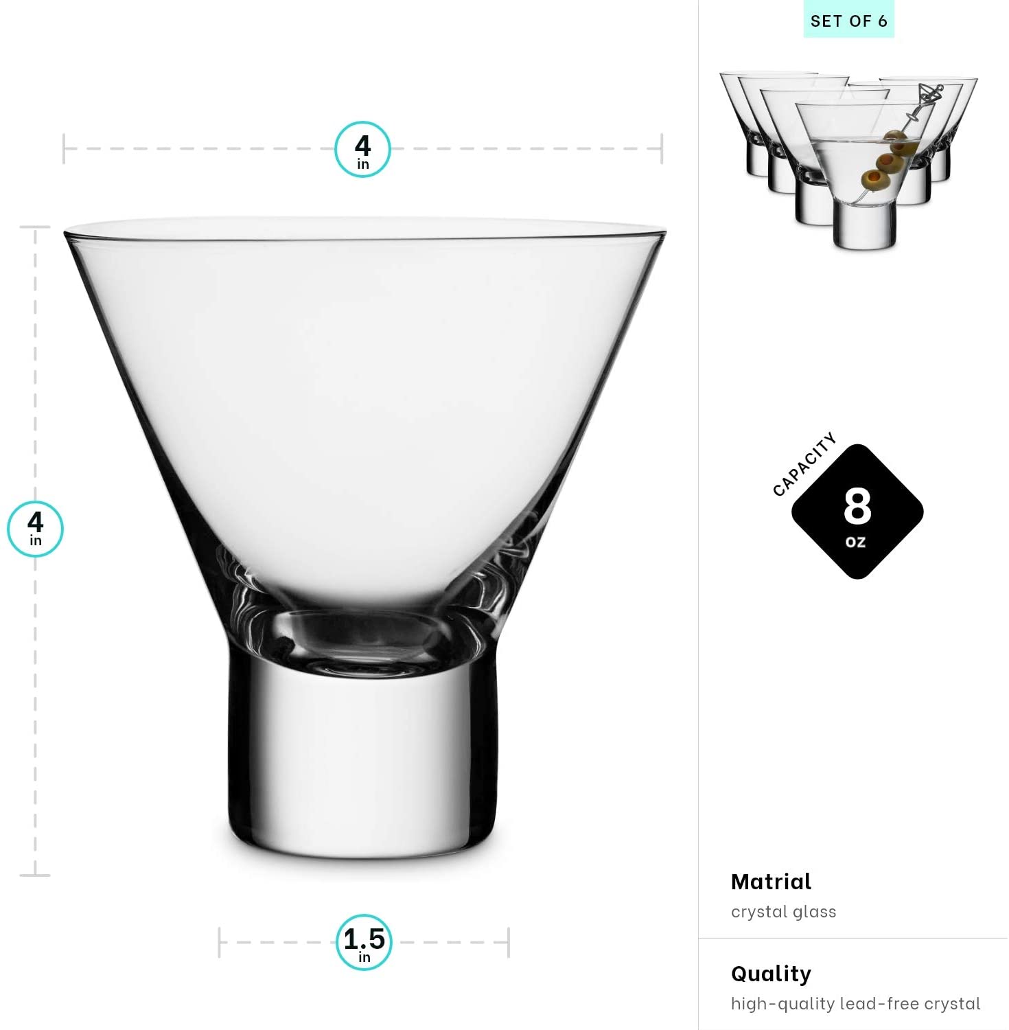 Low price for Bibimbap - Martini Glasses Elegant cocktail Cups gift set for Alcoholic Bar Glasses – Shunstone