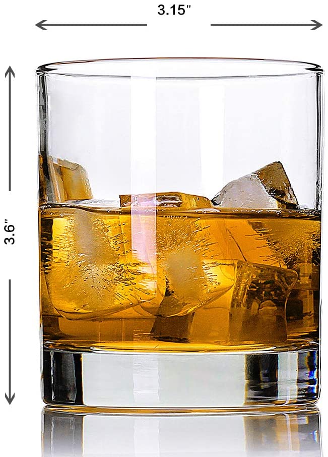 8 Year Exporter Chilled Whiskey Stones - Premium Scotch Glasses Bourbon Glasses Old Fashioned Drinking Glassware 10 oz whiskey glass – Shunstone