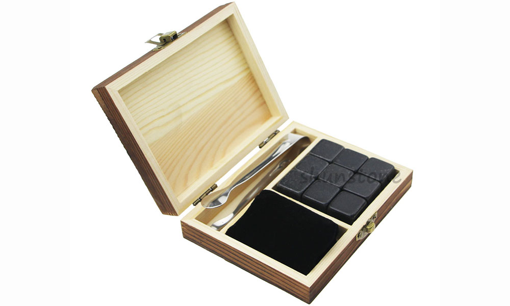 Best-Selling Wood Glass Gift Box - Luxury Whiskey Stones Gift Set Reusable Ice Cubes for Drinks – Shunstone