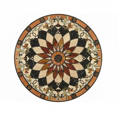 Factory Directly Waterjet  Round Marble Floor Medallions Patterns