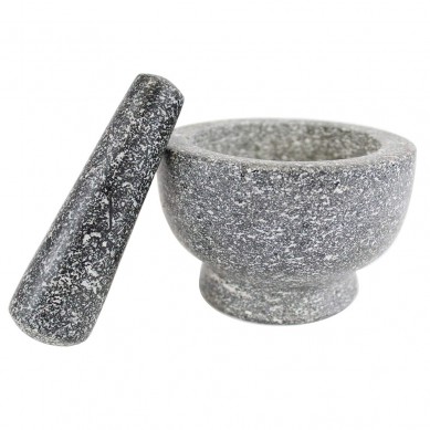 SHUNSTONE Granite Mortar & Pestles Herb Spice Grind With Kitchen Accessories Natural Stone Solid Weight