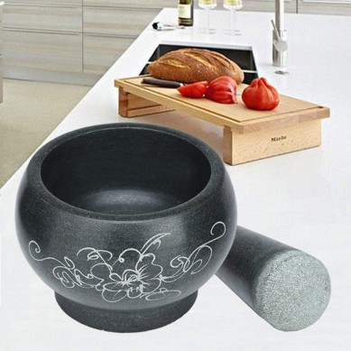 SHUNSTONE Mortar and Pestle Set Natural Celestite Stone Grinder Bowl Holder for cooking