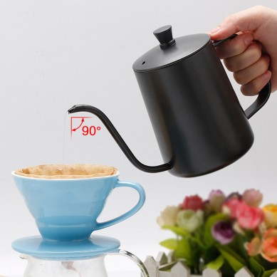600ml stainless steel hanging ear drip coffee tea kettle
