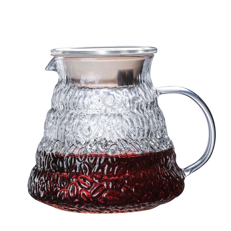 Leading Manufacturer for Whiskey Cup -  New Design V60 Pour Over Glass Pot 600ml Coffee Server Pot – Shunstone