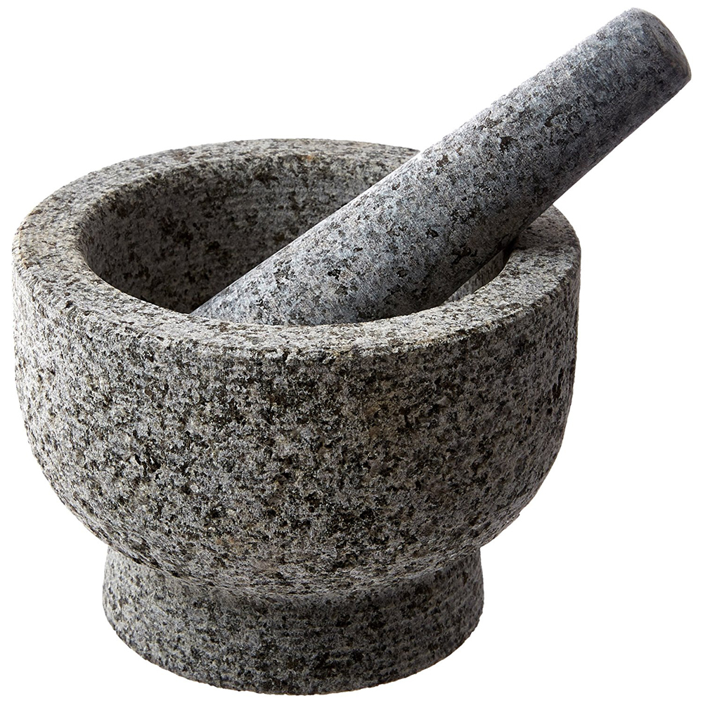 New Arrival China Serving Food Tray - Unpolished Granite Mortar and Pestle 6 Inch by Jamie Oliver – Shunstone