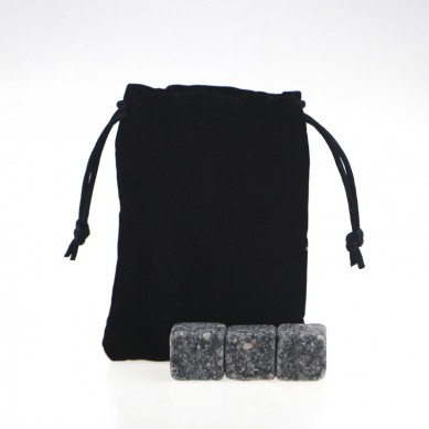 New Arrivals 2019 Natural Chilling Stones sæt med Black Velvet-taske