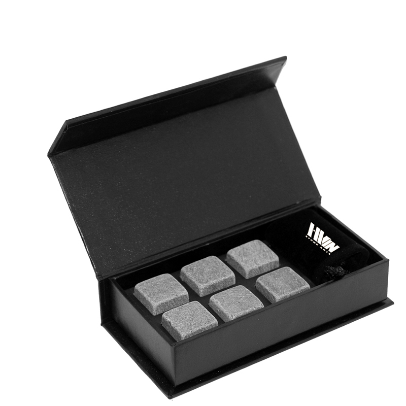 Factory wholesale Whiskey Stones Box - Cheap gift kit Whiskey Stones Gift Set 6 pcs of Natural chilling stone Cooler with Handmade Magnetic Box – Shunstone