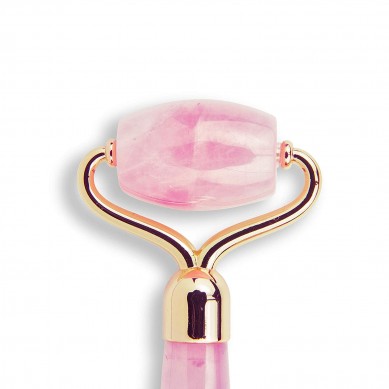 SHUNSTONE Rose Quartz Roller for Face 100 Percent Natural Authentic Crystal