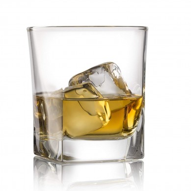 Double Old Fashioned Whiskey Glass with Heavy Base Rocks Barware Glasses for Scotch Bourbon