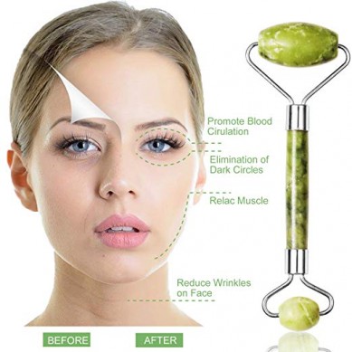 2 Jade Rollers Jade Facial Massage Roller Brightens Evens Skin