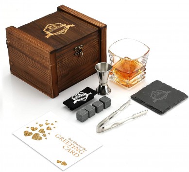 Whiskey gift set Cooling Stone Set bar clubs Whiskey Glasses Ice Cube Set with stone coaster