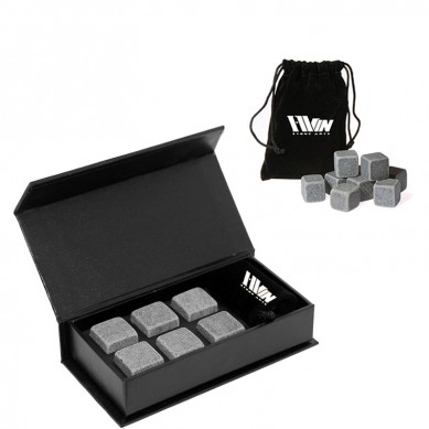 New whisky stone kit 6 pcs of polish Whiskey Rocks Wholesale with tong and cup