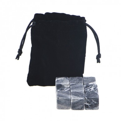 High quality whsiky set  Whiskey Stones with Black Velvet bag