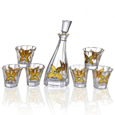 High Quality Enamel Flower Tilting Whiskey Glasses Leaning Tower Of Pisa Inclined Bottom Whiskey Alcoho Bottle For Whiskey