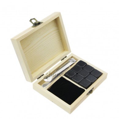 Log colour and Wholesale Business Gift 9 pcs of Whiskey Stones Whiskey Chilling Rock Business Promotional Gift Professional novelty whiskey stones