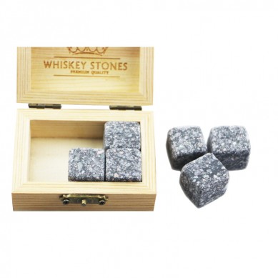 Hot selling product 6 pcs of porphyry Stones Whiskey Chilling Rocks Customize Packaging Whiskey Stones Set of 6 Natural  Cubes