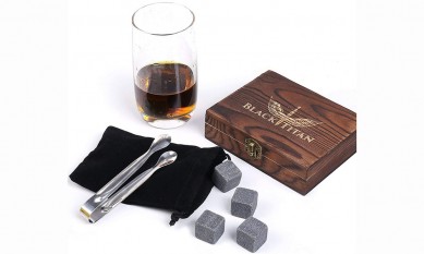 De lujo piedras del whisky Conjunto de regalo reutilizables cubos de hielo para las bebidas